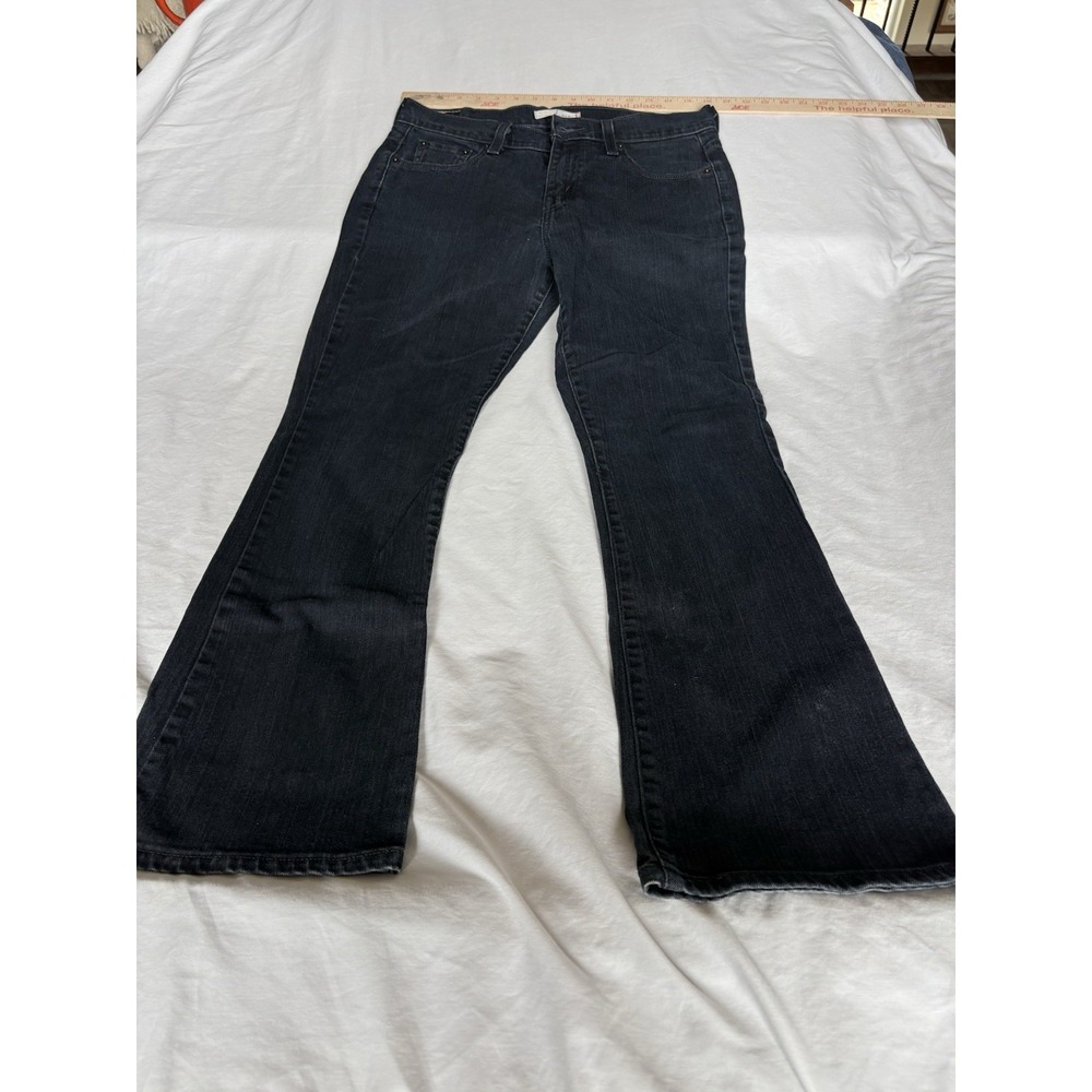 Levi's 515 Bootcut Jeans Womens 6S Black Denim Stretch Relaxed Hipster - 32x28.5
